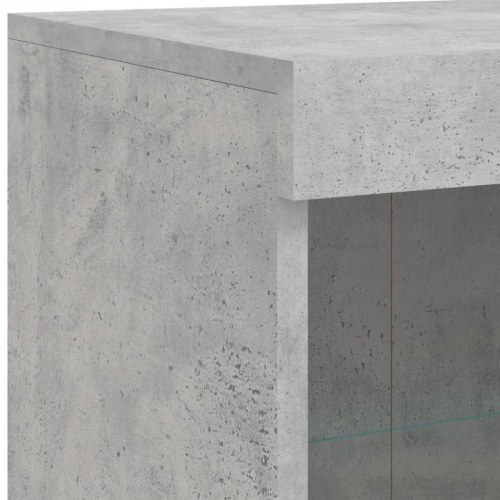 Skænk med LED-lys 81×37×100 cm - betongrå
