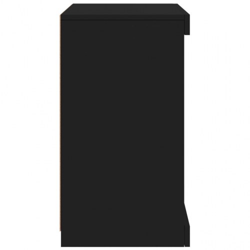 Skænk med LED-lys - 41 × 37 × 67 cm, sort