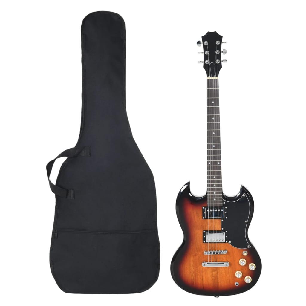Elektrisk Basguitar Til Begyndere Inkl Taske 4/4 39 " Brun Sort