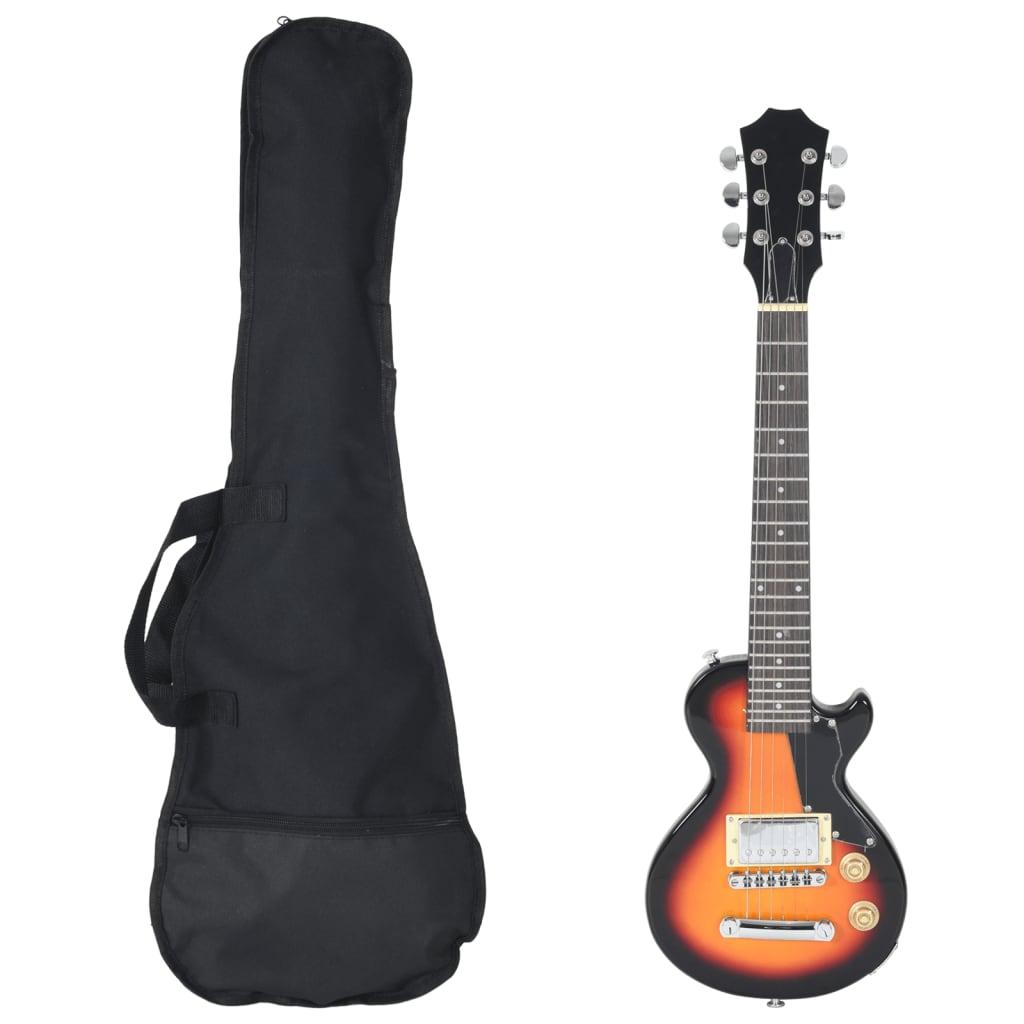 Elektrisk Guitar Til Børn Inkl Taske   Brun Sort