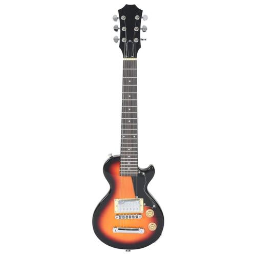 Elektrisk guitar til børn inkl. taske 3/4 30" brun og sort