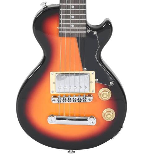 Elektrisk guitar til børn inkl. taske 3/4 30" brun og sort