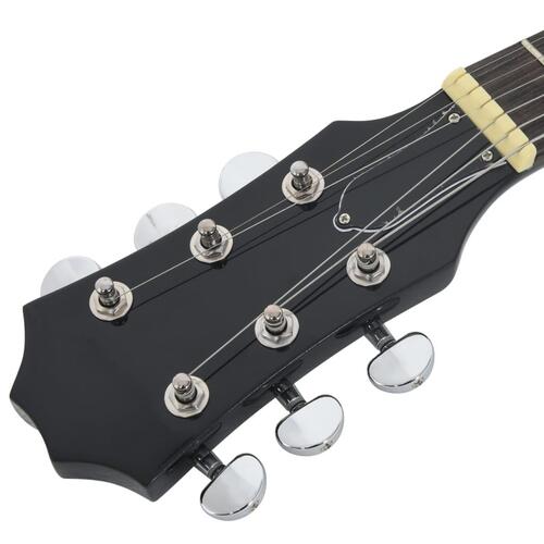 Elektrisk guitar til børn inkl. taske 3/4 30" brun og sort