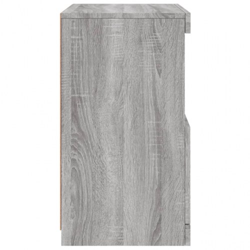 Skænk med LED-lys 41 × 37 × 67 cm - grå sonoma-eg