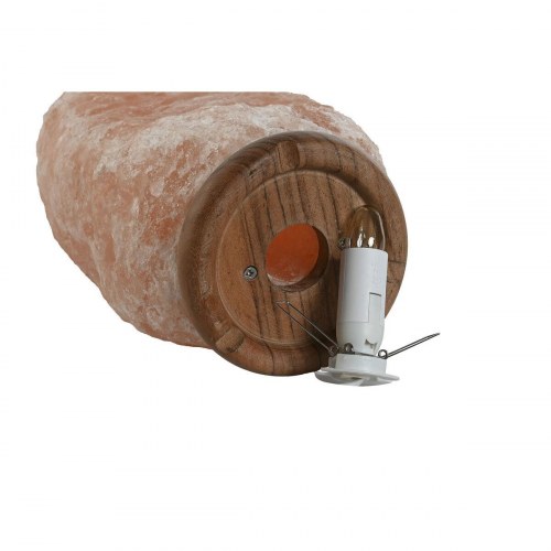 Bordlampe - Pink Salt og mangotræ, E14, 15 W, 220 V, 17 × 14 × 35 cm