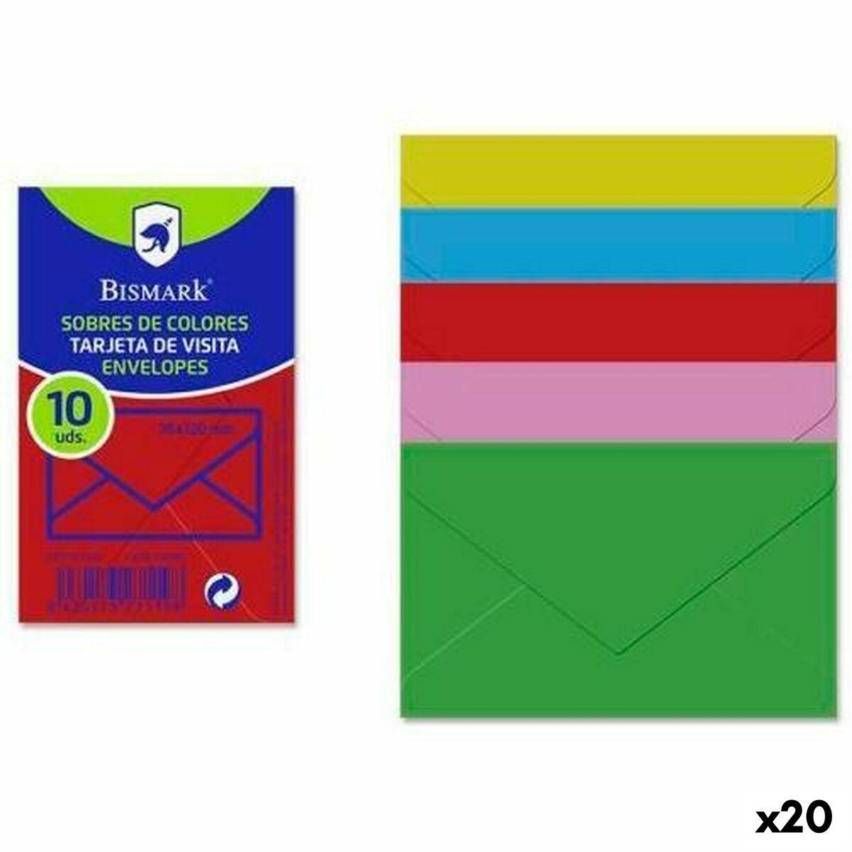 Bismark konvolutter - papir, multifarver, 7,6 × 12 cm (20 stk.)