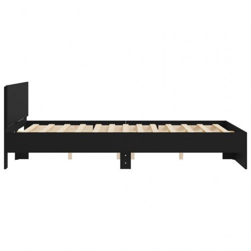 Sengeramme med sengegavl 140 x 200 cm - sort