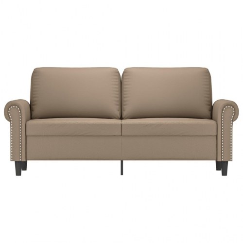 2-personers sofa i kunstlæder - cappuccino, sædebredde 140 cm
