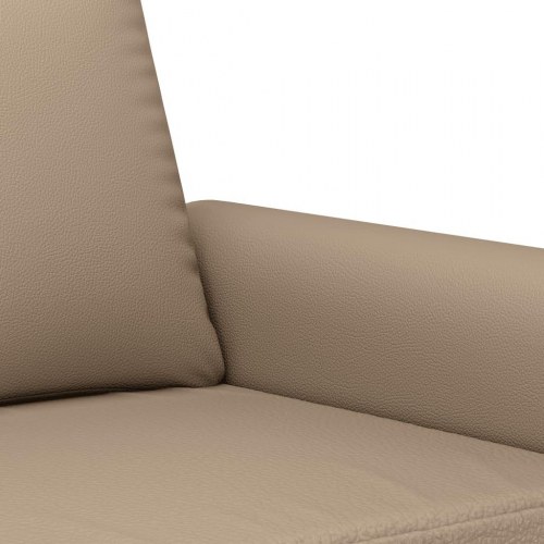2-personers sofa i kunstlæder - cappuccino, sædebredde 140 cm