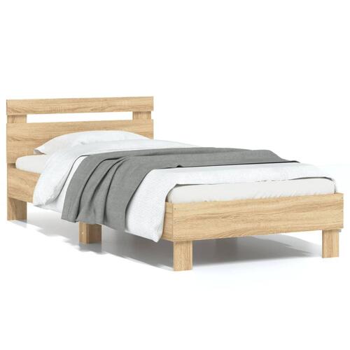 Sengeramme m. sengegavl 90x200 cm uden madras sonoma-eg