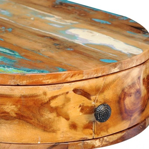 Skrivebord med jernben i genbrugstræ - 97 × 45 × 76 cm