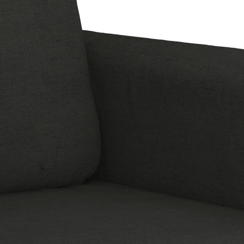 Sofasæt i stof med puder - 2- og 3-personers, sort