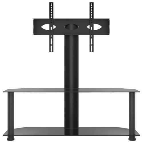 Tv-stativ til hjørne 2 hylder til 32"-70" sort