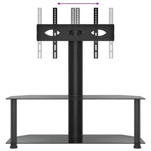 Tv-stativ til hjørne 2 hylder til 32"-70" sort