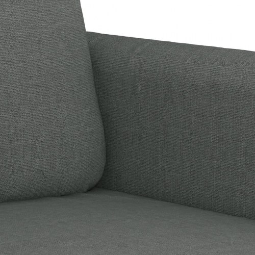 Sofasæt i stof med puder, 2- og 3-personers - mørkegrå