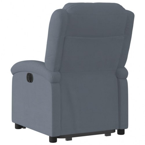 Løftestol velour mørkegrå