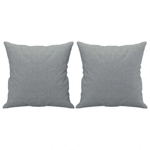Sofasæt i stof med puder, 2 dele - lysegrå