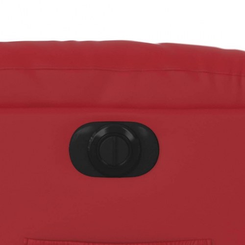 Eldrevet lænestol kunstlæder rød