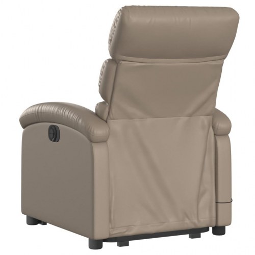 Massagestol med løftefunktion i kunstlæder - cappuccino
