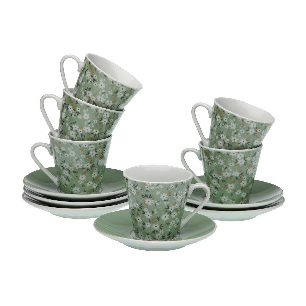 Dele Kaffekopsæt Versa Cvetlice Enheder Porcelæn