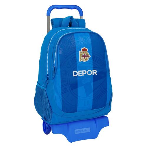 Skolerygsæk med hjul - R. C. Deportivo de La Coruña, blå 32 × 44 × 16 cm