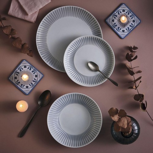 Luminarc Cottage desserttallerken, grå glas, 19 cm - 24 stk.