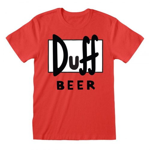 Unisex kortærmet T-shirt The Simpsons Duff - Rød (S)