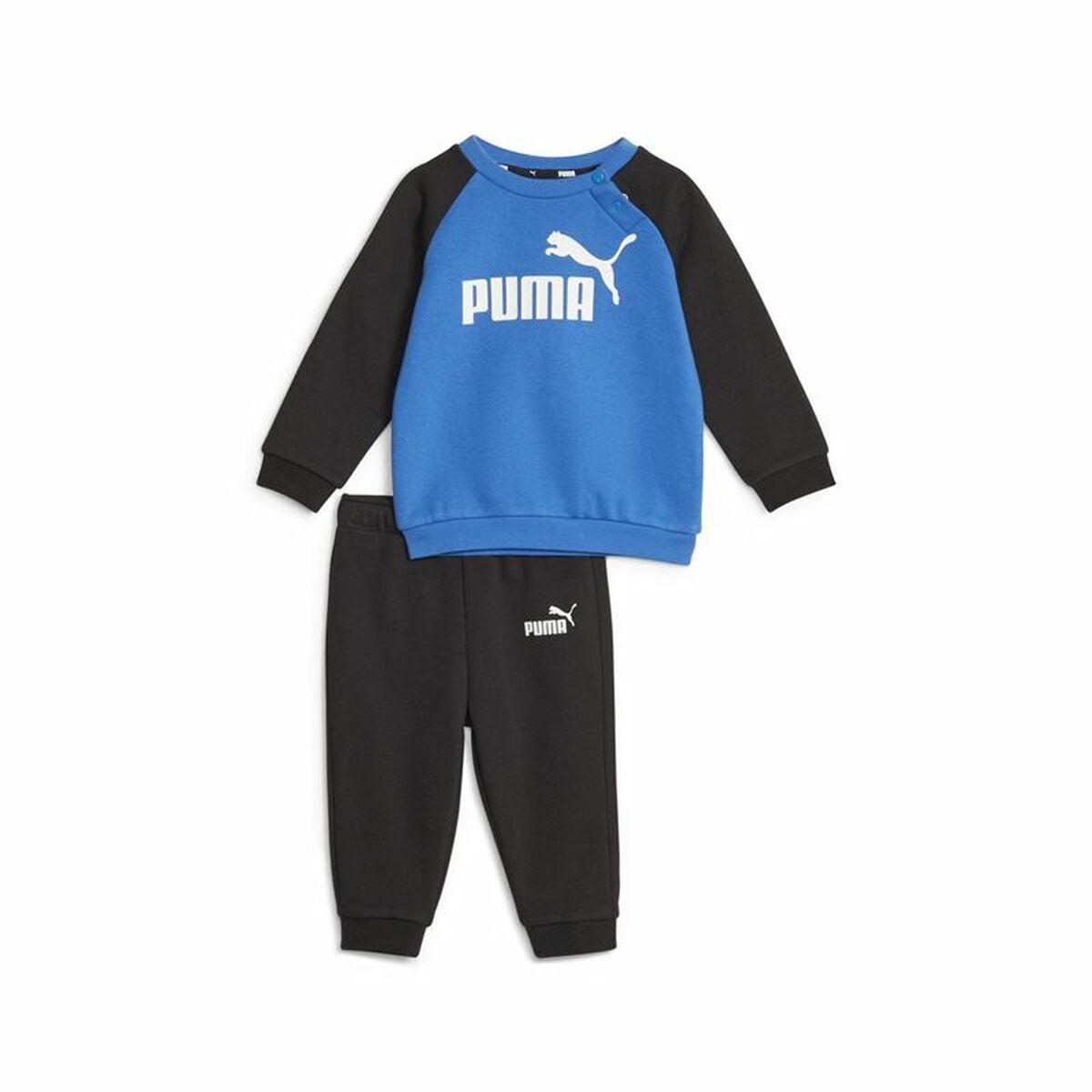 Puma Minicats Ess Raglan træningssæt - sort/blå - 2-4 mdr