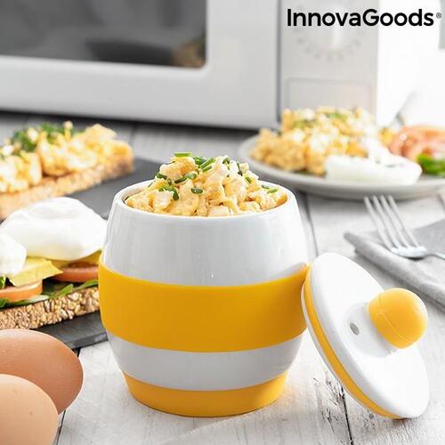 Keramisk æggekoger til Mikrobølgeovn med opskrifter Eggsira InnovaGoods