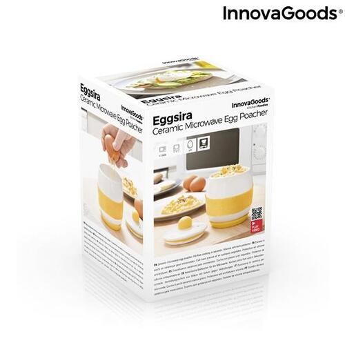 Keramisk æggekoger til Mikrobølgeovn med opskrifter Eggsira InnovaGoods