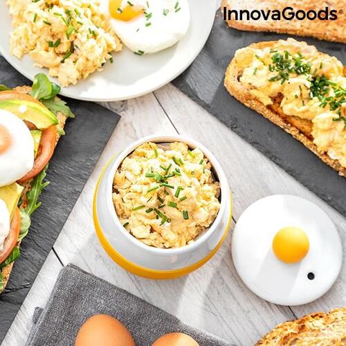 Keramisk æggekoger til Mikrobølgeovn med opskrifter Eggsira InnovaGoods