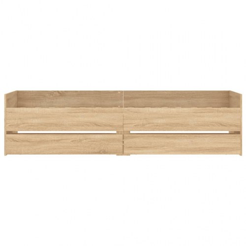 Sengeramme med skuffer 100x200 cm sonoma-eg