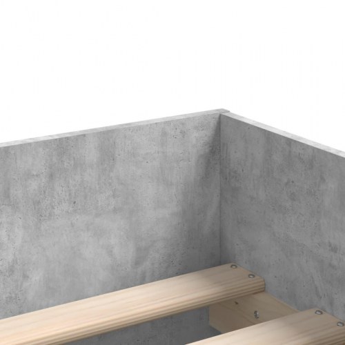 Sengeramme med 2 skuffer 90 x 200 cm - betongrå