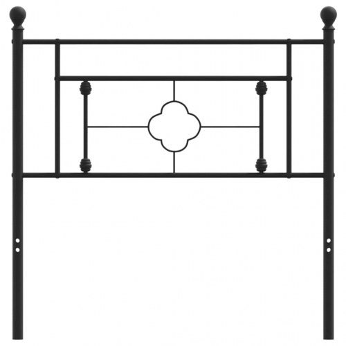 Sengegavl 100 cm i metal - sort, klassisk design
