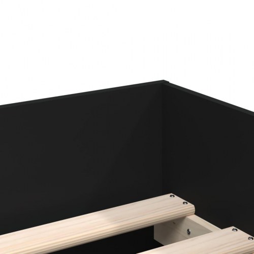 Sengeramme med skuffer 100×200 cm - sort