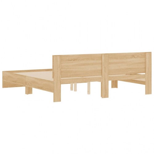 Sengeramme med sengegavl 180 x 200 cm - sonoma-eg