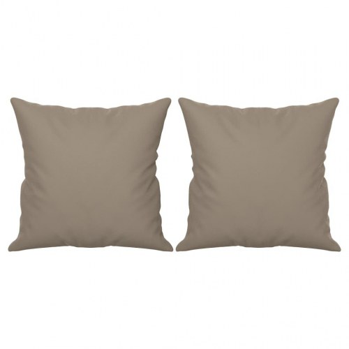 3-personers sofa med puder - 210 cm mikrofiber, gråbrun