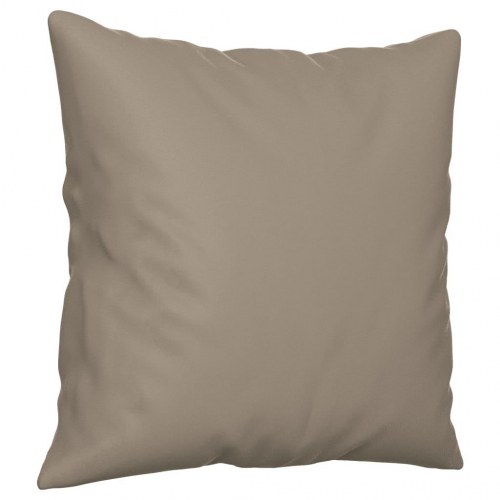 3-personers sofa med puder - 210 cm mikrofiber, gråbrun