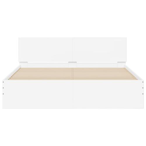 Sengeramme med sengegavl 140x200 cm hvid