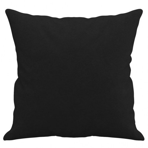 3-personers sofa med puder - mikrofiber, sort, 210 cm