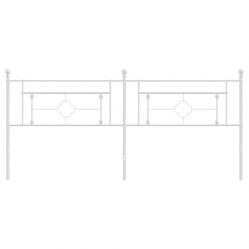 Sengegavl i metal 200 cm - hvid