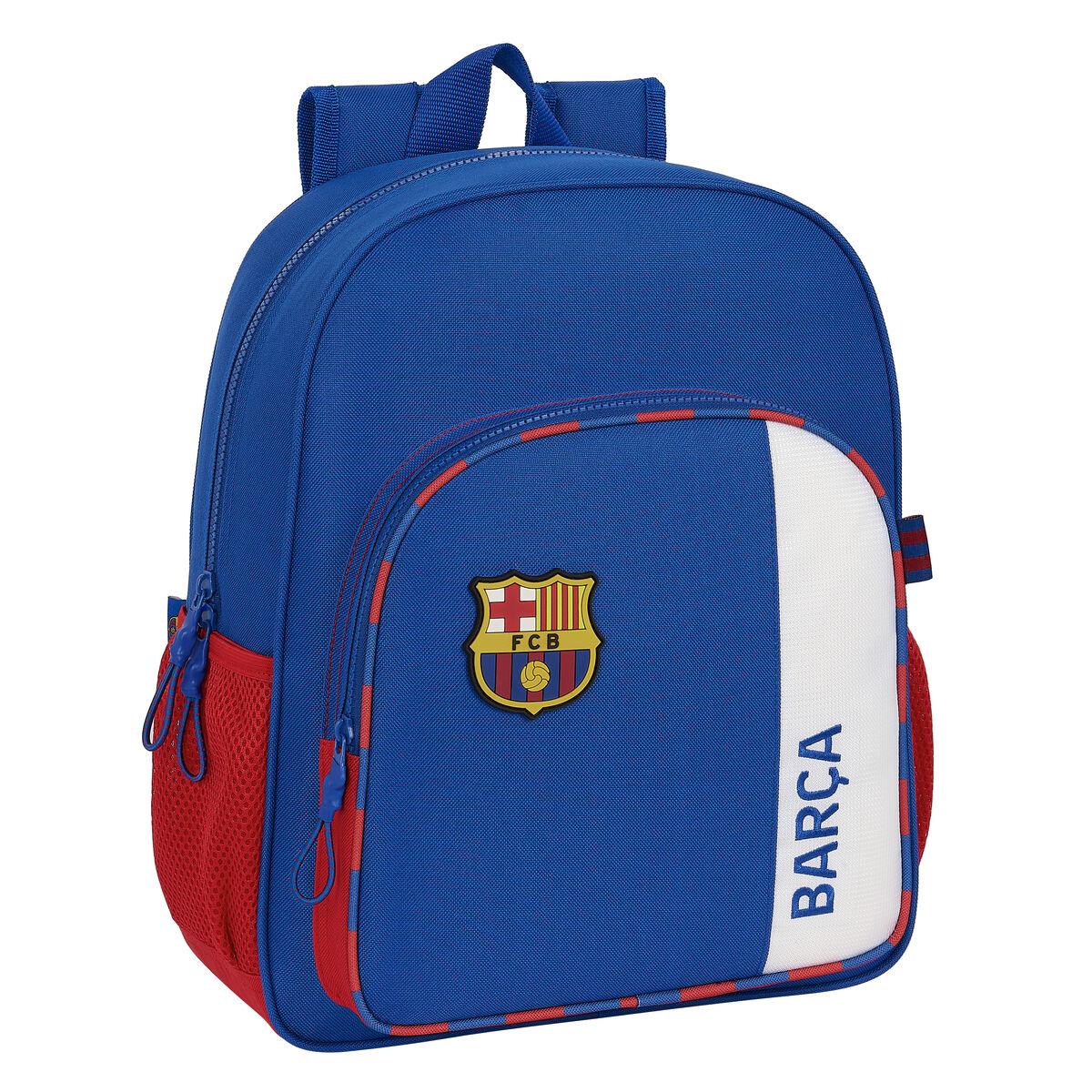 Skoletaske F C Barcelona Blå Rødbrun 32 X 38 X 12 Cm