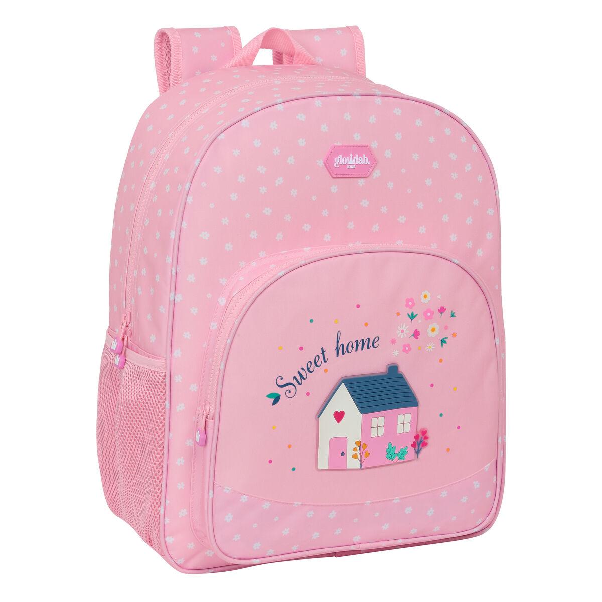 Skoletaske Glow Lab Sweet Home Pink