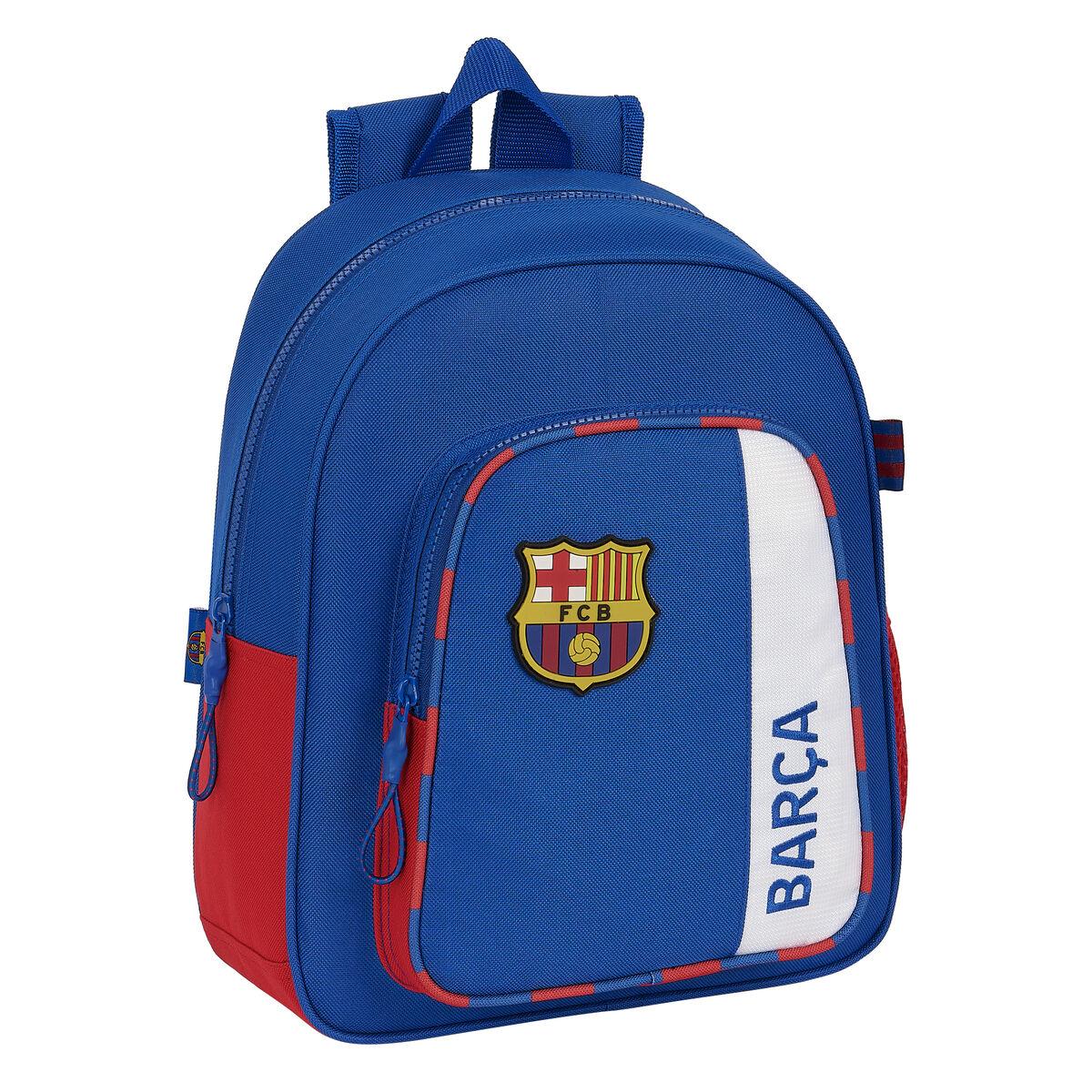 Skoletaske F C Barcelona Blå Rødbrun 27 X 33 X 10 Cm