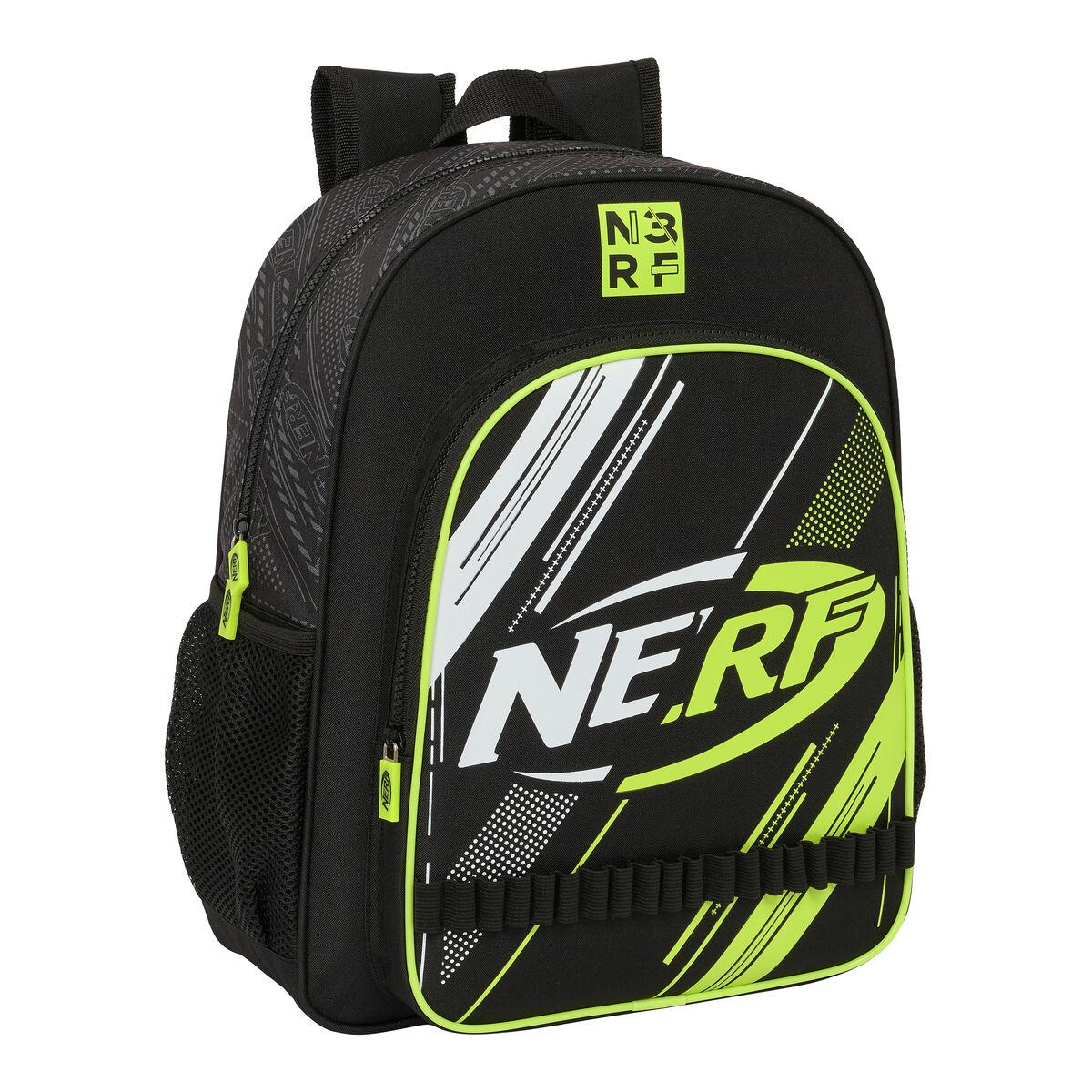 Skoletaske Nerf Get Ready Sort 32 X 38 X 12 Cm