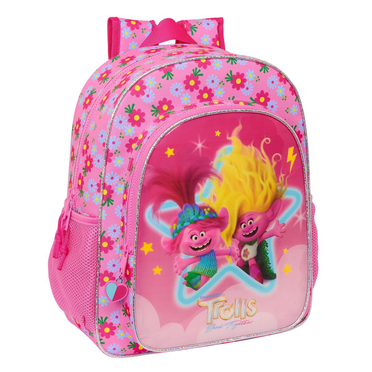 Skoletaske Trolls Pink 32 X 38 X 12 Cm