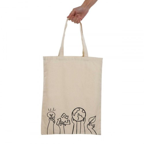 Versa indkøbspose/strandtaske i polyester og bomuld - 36 × 48 × 36 cm