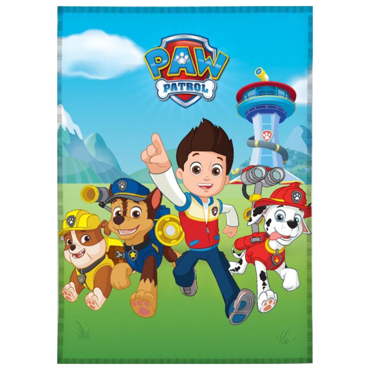 Tæppe The Paw Patrol Funday 100 x 140 cm Blå Rød Polyester