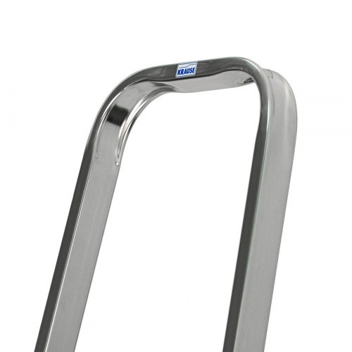 Krause sammenfoldelig trappestige 5 trin - sølv, aluminium/rustfrit stål