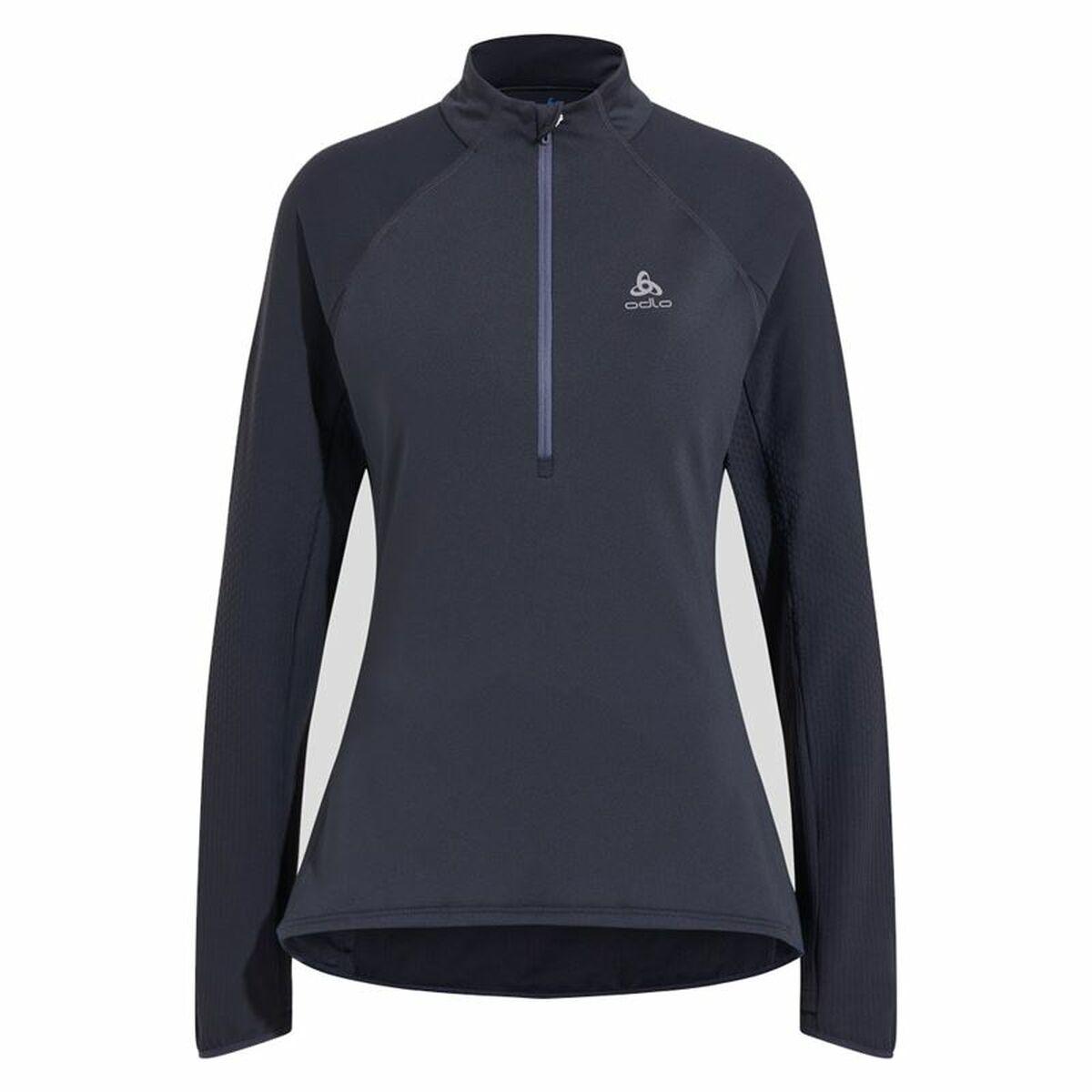 Odlo Zeroweight 1/2 Zip langærmet T-shirt, sort - L (unisex)